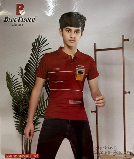 Picture of MDL00911 :: Size:5-6 Years :: Boys T-Shirt (With Collar)