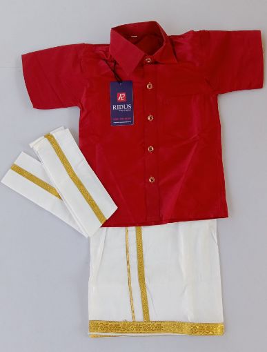 Picture of MDL01840 :: Size:4-5 Years :: Boys Party Wear-Sherwani and Dhoti Sets