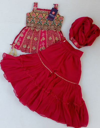 Picture of MDL01845 :: Size:9-12 Months :: Girls Top And Palazo Set
