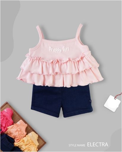 Picture of MDL02017 :: Size:6-9 Months :: Girls Top And Shorts Set