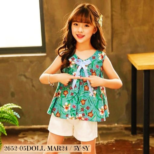 Picture of MDL02114 :: Size:4-5 Years :: Girls Top And Shorts Set