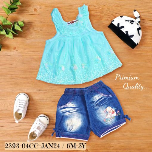 Picture of MDL02134 :: Size:6-9 Months :: Girls Top And Shorts Set