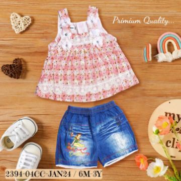 Picture of MDL02135 :: Size:6-9 Months :: Girls Top And Shorts Set