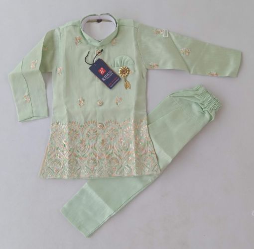 Picture of MDL02049 :: Size:4-5 Years :: Boys Party Wear-Sherwani and Dhoti Sets