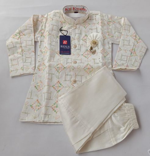 Picture of MDL02603 :: Size:5-6 Years :: Boys Party Wear-Sherwani and Dhoti Sets