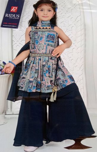 Picture of MDL02753 :: Size:5-6 Years :: Girls Top And Palazo Set