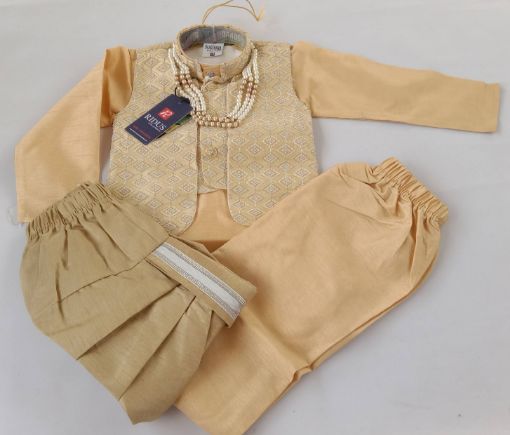 Picture of MDL02773 :: Size:4-5 Years :: Boys Party Wear-Sherwani and Dhoti Sets