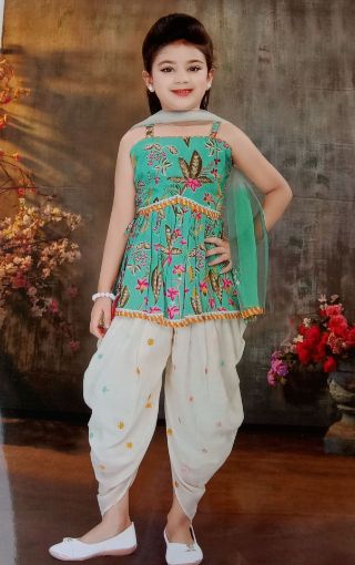 Picture of MDL03363 :: Size:3-4 Years :: Girls Patiala Set