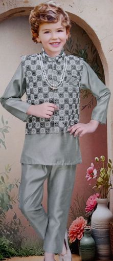 Picture of MDL03383 :: Size:18-24 Months :: Boys Party Wear-Sherwani and Dhoti Sets