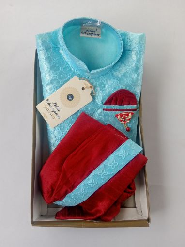 Picture of MDL03636 :: Size:12-18 Months :: Boys Party Wear-Sherwani and Dhoti Sets