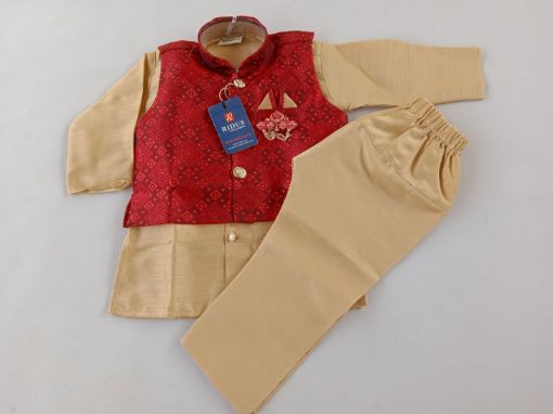Picture of MDL03865 :: Size:9-12 Months :: Boys Party Wear-Sherwani and Dhoti Sets
