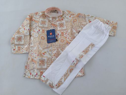 Picture of MDL03879 :: Size:6-9 Months :: Boys Party Wear-Sherwani and Dhoti Sets