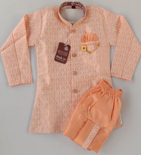 Picture of MDL03919 :: Size:5-6 Years :: Boys Party Wear-Sherwani and Dhoti Sets